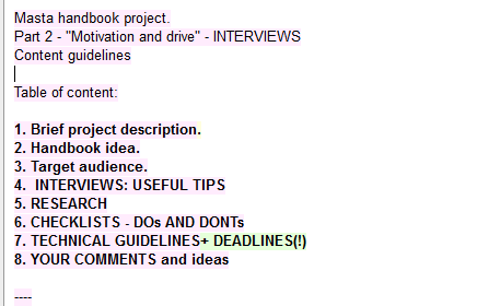 Mašta Handbook – Searching for contributions