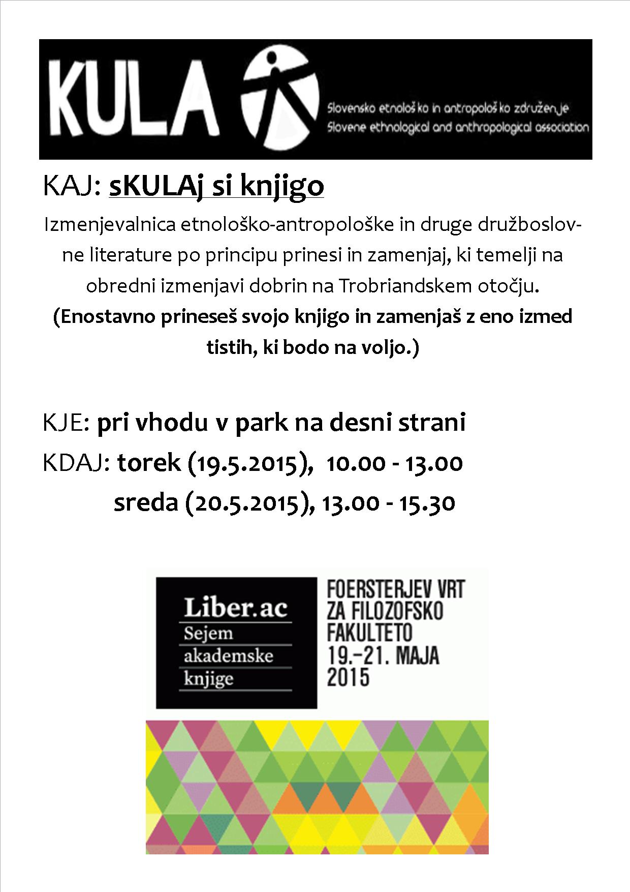 19. in 20.05.2015 – sKULAj si knjigo, sejem Liber.ac